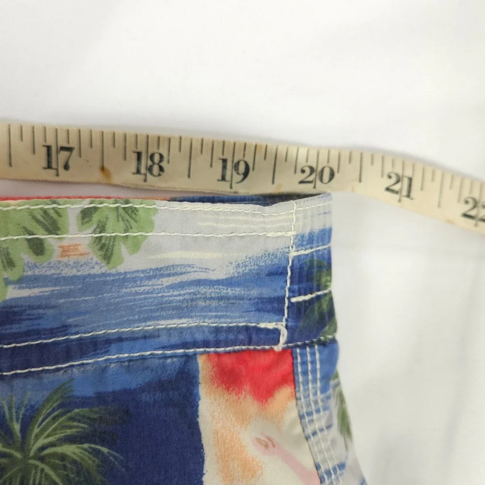 Polo Ralph Lauren Blue Hawaiian Board‎ Shorts Swim Trunks Mens Large